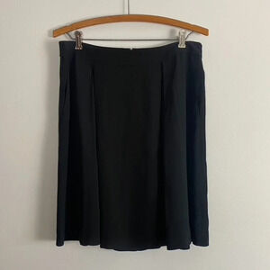 Eileen Fisher 100% Silk Black Skirt